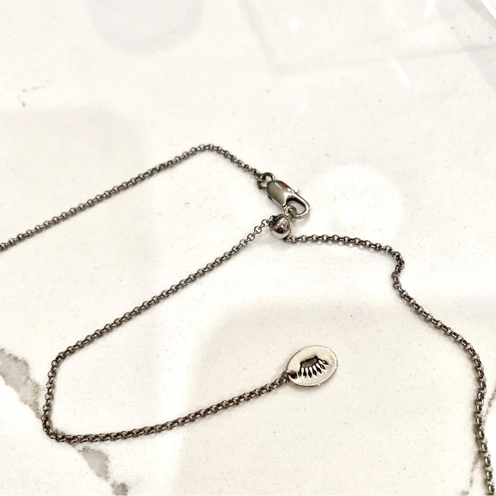 🩷 Juicy Couture Silver Heart Charm Long Adjustable Necklace - Picture 6 of 9